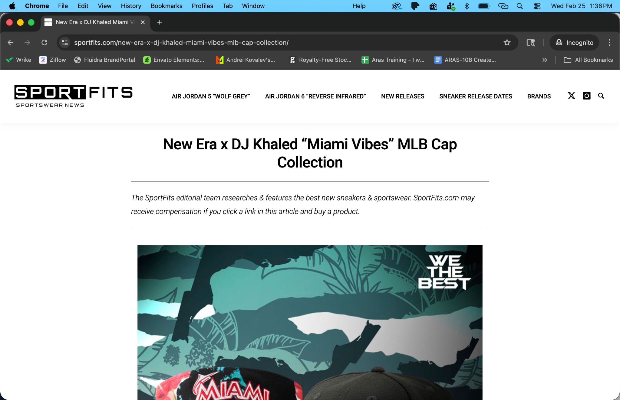 SportFits article covering the New Era and DJ Khaled Miami Vibes MLB cap collection