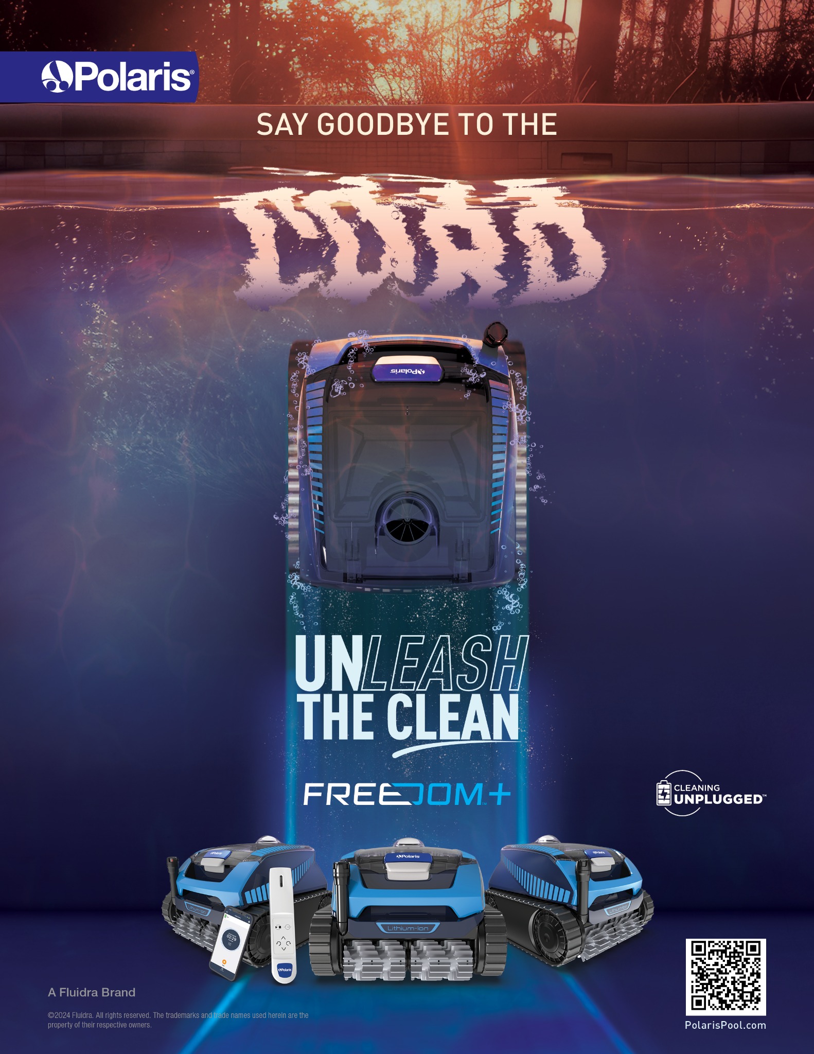 Polaris Freedom Plus Unleash the Clean cinematic campaign poster